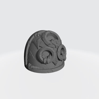 Plague Marine Legions MKIV Damaged Shoulder Pad of Decay for McFarlane Toys Traitor Marine Action Figures Custom 1:10th Scale Parts
