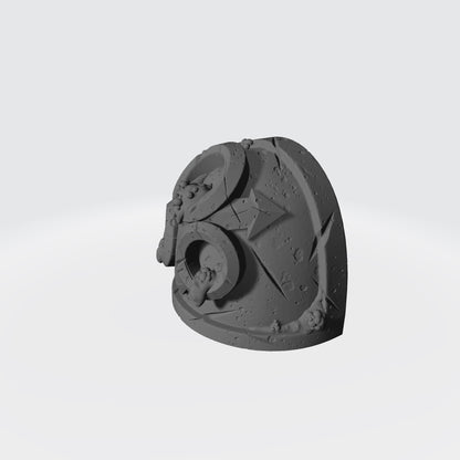 Custom Plague Marine MKIV Damaged Shoulder Pad of Decay - Gen: 4 Pauldron Compatible with McFarlane Toys Space Marines
