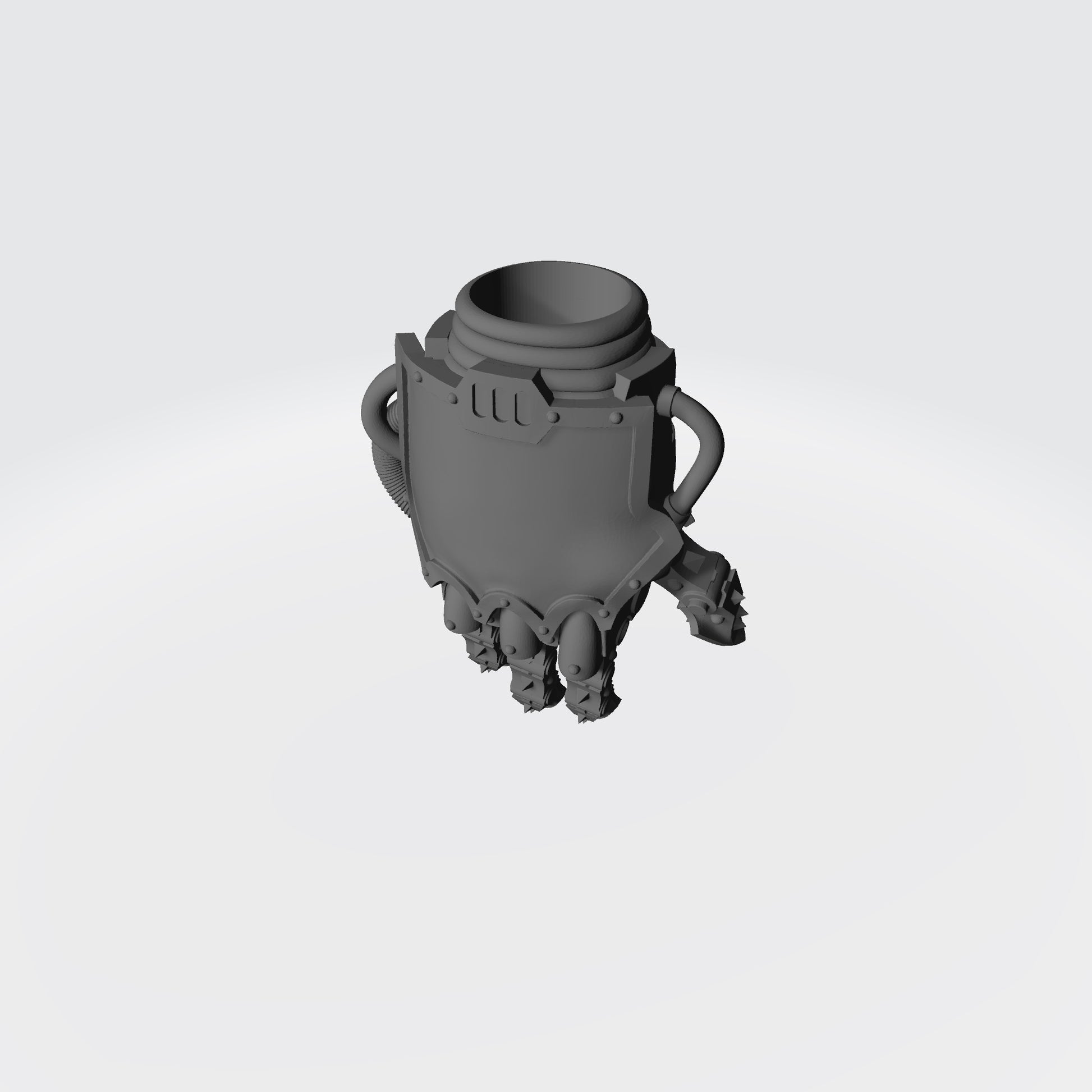 Mech Hands Right Hand Open Power Gauntlet compatible with McFarlane Toys 7-inch armored action figures custom resin accessory