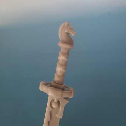 White Scars Legion Mongolian Power Sword with Horse for McFarlane Toys Loyalist Marine Action Figures Custom 1:12th Scale Parts
