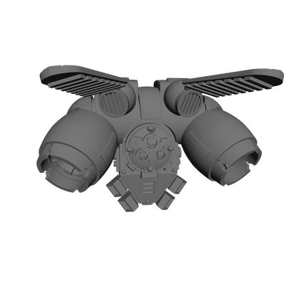 Death Guard Legions Nurgle Winged Jump Pack Compatible with McFarlane Toys Traitor Marine Action Figures Custom 1:12th Scale Part