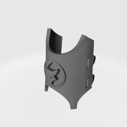Custom Space Marine Luna Wolves Legion Shin Guard Armor with Clamps for McFarlane Toys Grimdark Battle Brothers Action Figures