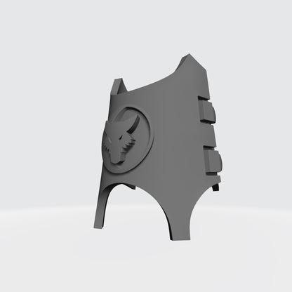 Custom Space Marine Luna Wolves Legion Shin Guard Armor with Clamps for McFarlane Toys Grimdark Battle Brothers Action Figures