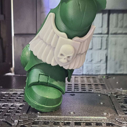 Shin Guard Decal Captain Gravis Skull Compatible with McFarlane Toys Space Marines Action Figures