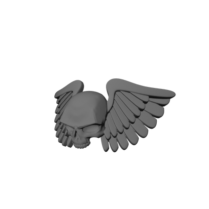 Custom Space Marine Mortifactors Chapter Shin Guard Decal Skull with Wings for McFarlane Toys Battle Brother Action Figures