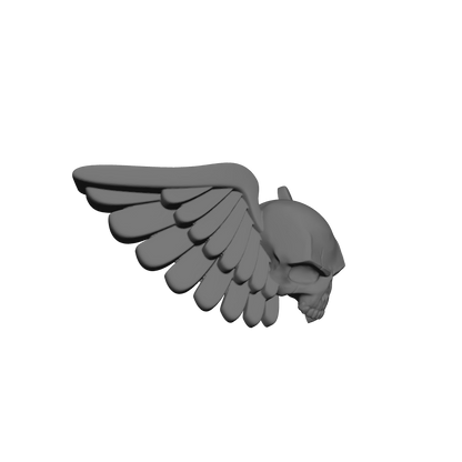 Custom Space Marine Mortifactors Chapter Shin Guard Decal Skull with Wings for McFarlane Toys Battle Brother Action Figures