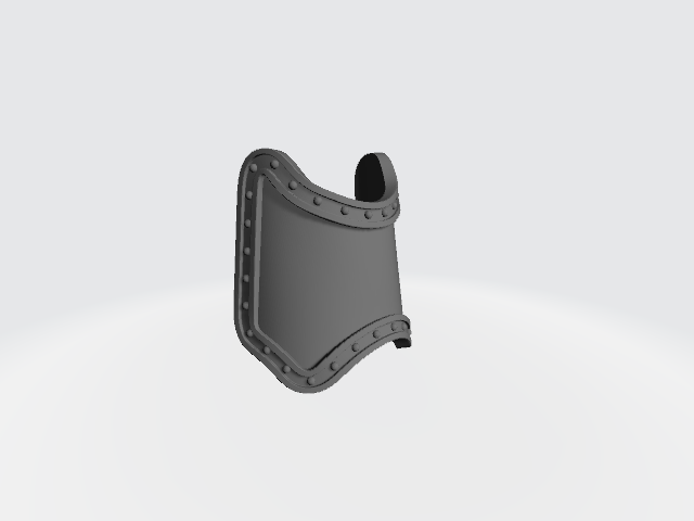 Shin Guard Plain with Rivets Compatible with McFarlane Toys Space Marines