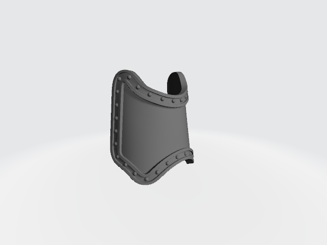 Shin Guard Plain with Rivets Compatible with McFarlane Toys Battle Brother Action Figures