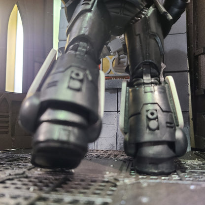 Raven Guard Legion Shin Guard with Raven Skull for McFarlane Toys Loyalist Marine Action Figures Custom 1:12th Scale Part