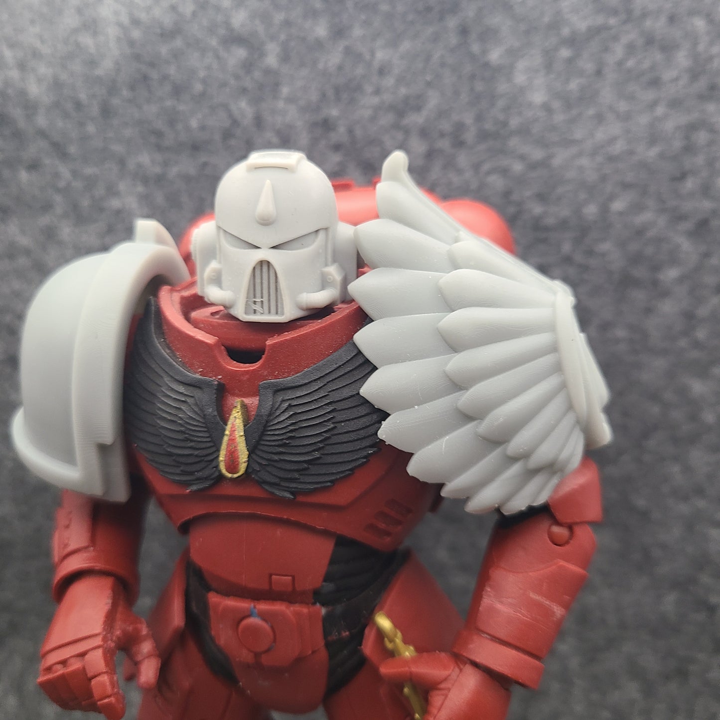 Blood Angels Legion Sanguinary Guard Shoulder Pad Solid Feathers for McFarlane Toys Loyalist Marine Action Figures Custom 1:12th Scale Pauldron