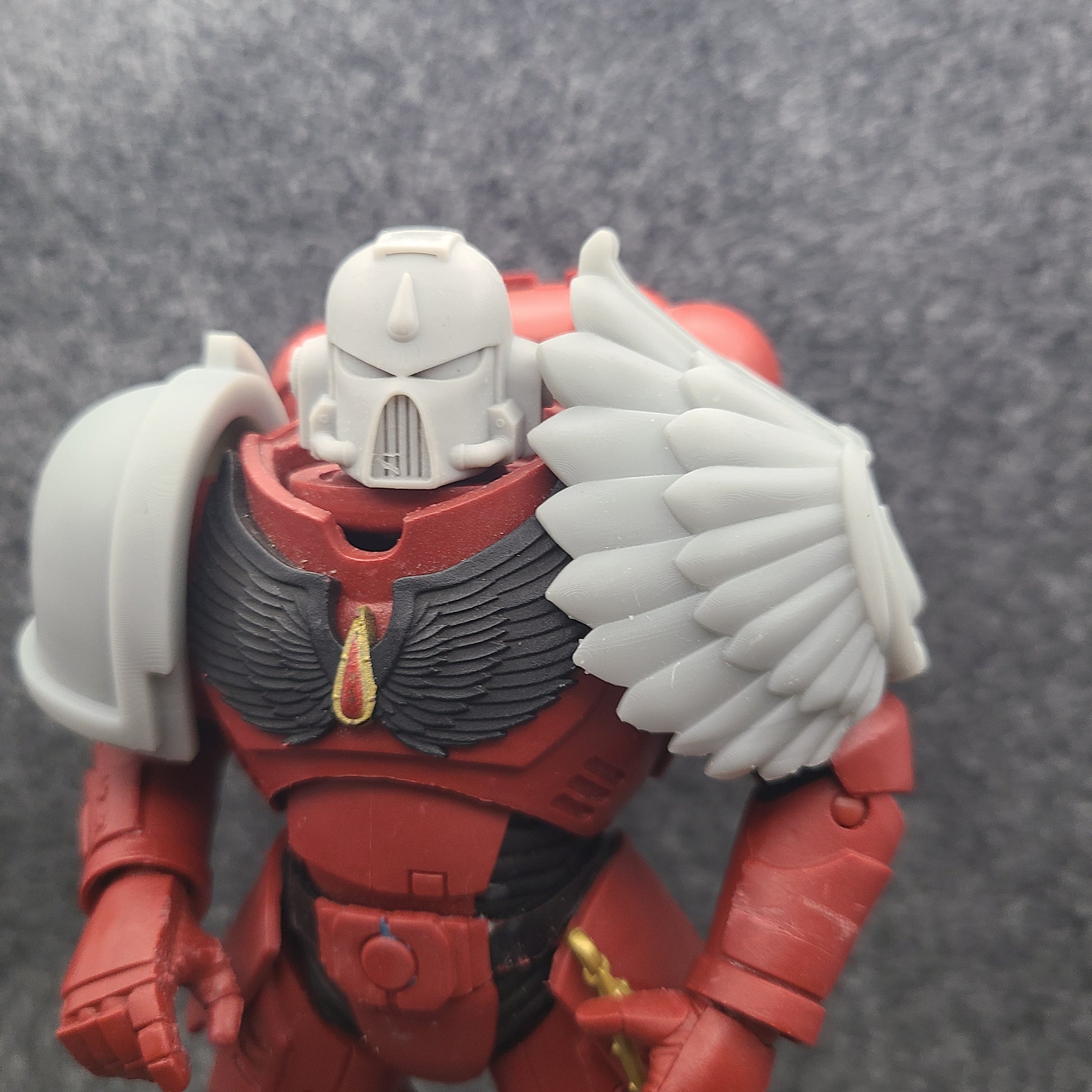 Blood Angels Legion Sanguinary Guard Shoulder Pad Solid Feathers for McFarlane Toys Loyalist Marine Action Figures Custom 1:12th Scale Pauldron