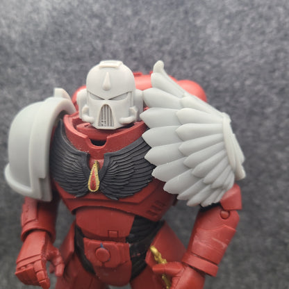 Blood Angels Legion Sanguinary Guard Shoulder Pad Solid Feathers for McFarlane Toys Loyalist Marine Action Figures Custom 1:12th Scale Pauldron