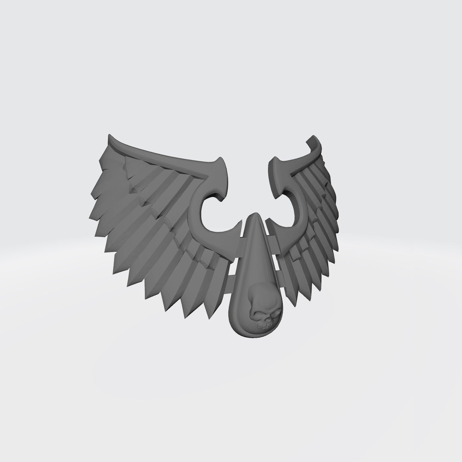 Custom Angels Vermillion Chapter Feathered Shoulder Pad Decal with Skull for McFarlane Toys Space Marines