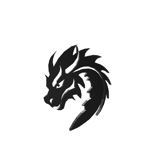 Black Dragons Chapter Shoulder Pad Decal Ver B for McFarlane Toys Space Marine Action Figures Custom 1:12th Scale Parts