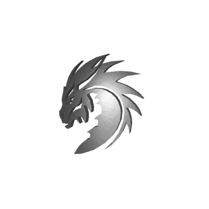 Black Dragons Chapter Shoulder Pad Decal Ver B for McFarlane Toys Space Marine Action Figures Custom 1:12th Scale Parts