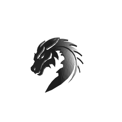 Black Dragons Chapter Shoulder Pad Decal Ver B for McFarlane Toys Space Marine Action Figures Custom 1:12th Scale Parts