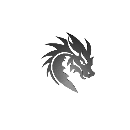 Black Dragons Chapter Shoulder Pad Decal Ver B for McFarlane Toys Space Marine Action Figures Custom 1:12th Scale Parts