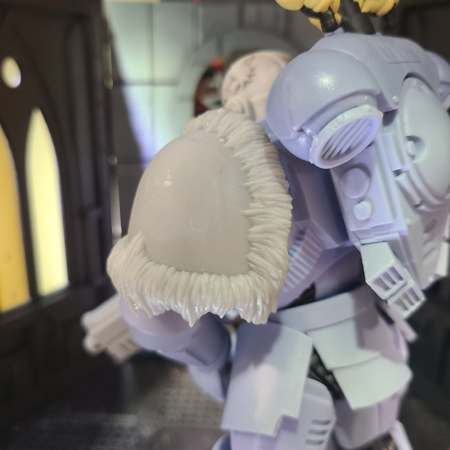 Space Wolf Legion Shoulder Pad MKIV with Fur Trim for McFarlane Toys Loyalist Marine Action Figures Viking Pauldron