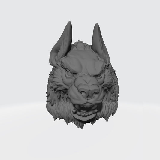 Custom Space Wolf Wolf Head Shoulder Pads for McFarlane Toys Space Marine Action Figures