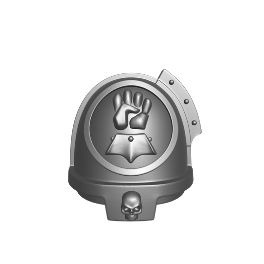 Imperial Fists Legion Right MKXI Shoulder Pad with Skull for McFarlane Toys Space Marine Action Figures Custom 1:10th Scale Parts