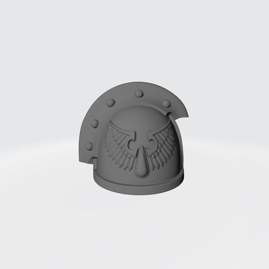 Blood Angels MK III Shoulder Pad 3 Quarter Studded Left Pauldron for McFarlane Toys Space Marines Sanguis Legion