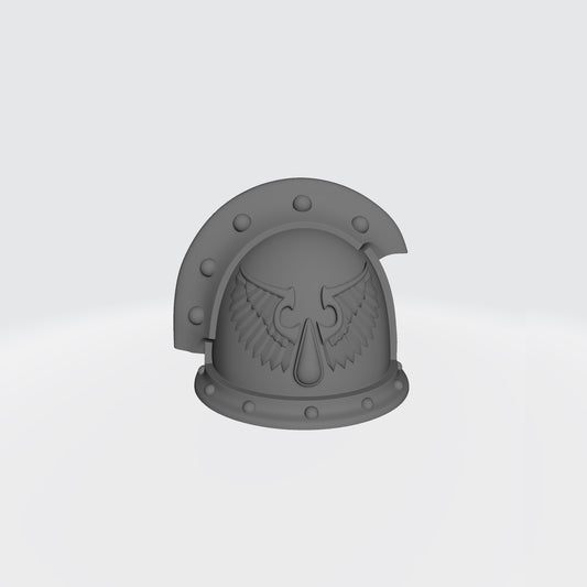Blood Angels Sanguis Legion MKIII 3 Quarter Studded (with two Rivets) Sword Breaker Shoulder Pad for McFarlane Toys Action Figures