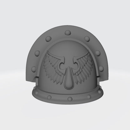 Blood Angels MKIII Full Sword Breaker Studded with Double Rivets Shoulder Pad for McFarlane Toys Action Figures