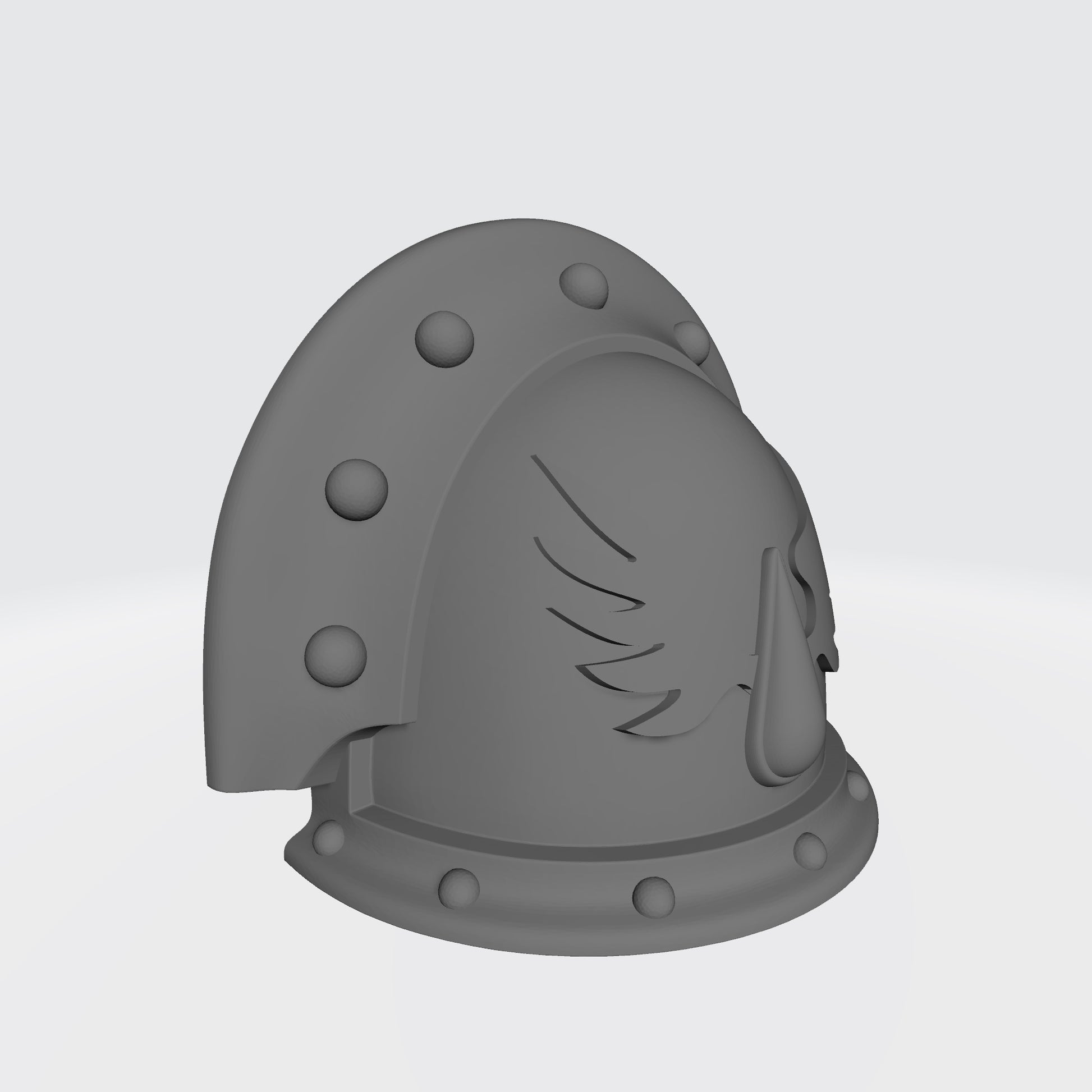 Blood Angels MKIII Shoulder Pad Full Sword Breaker Studded, Double Rivets with Winged Blood Drop for McFarlane Toys Action Figures