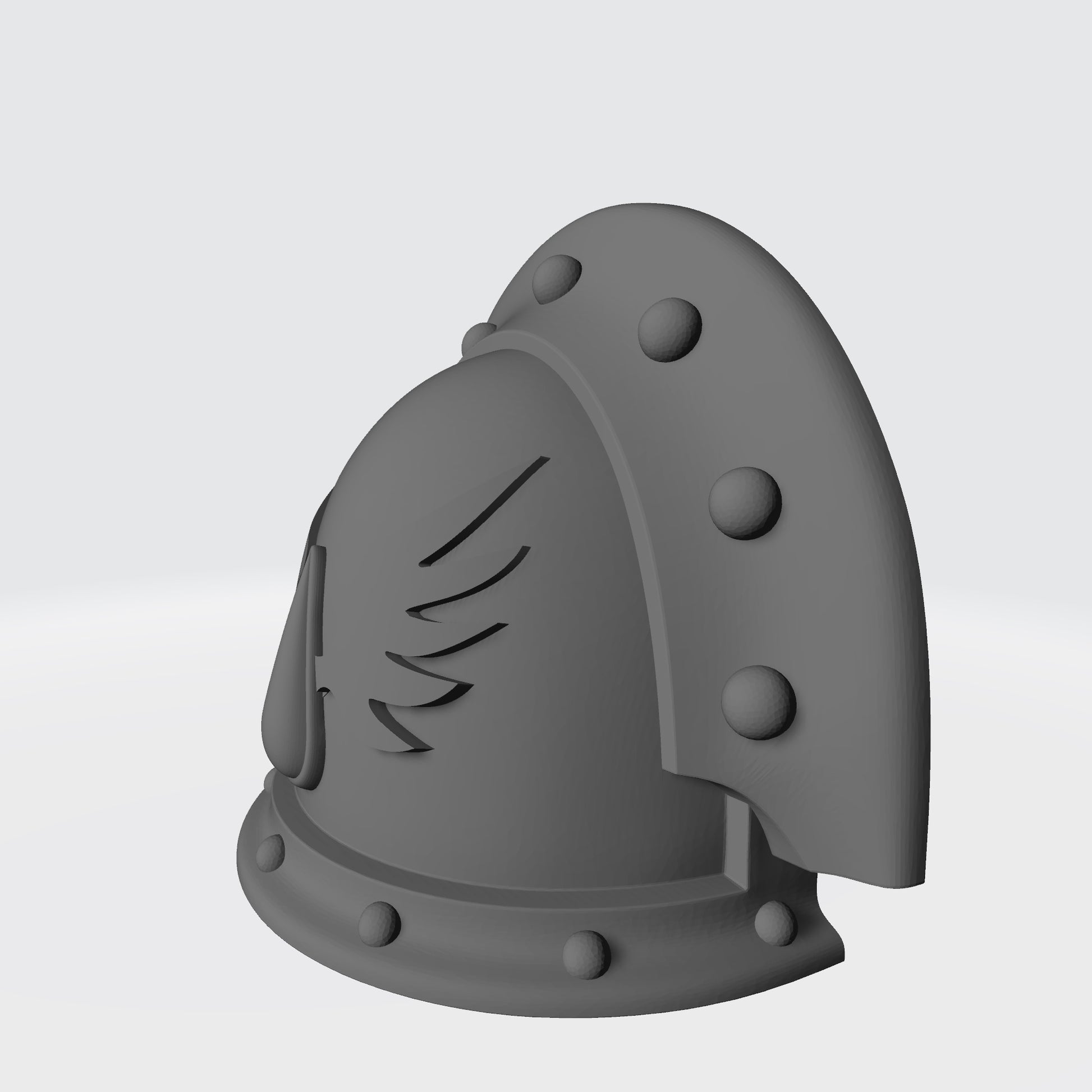 Blood Angels MKIII Shoulder Pad Full Sword Breaker Studded, Double Rivets with Winged Blood Drop for McFarlane Toys Action Figures