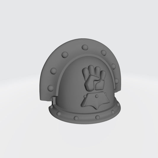 Imperial Fists Legion MKIII Deluxe Shoulder Pad Full Sword Breaker Studded with Double Rivets for McFarlane Toys Action Figures