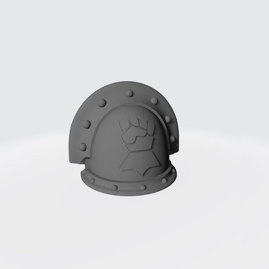 Imperial Fists Legion MKIII Shoulder Pad Full Sword Breaker Studded with Double Rivets for McFarlane Toys Action Figures