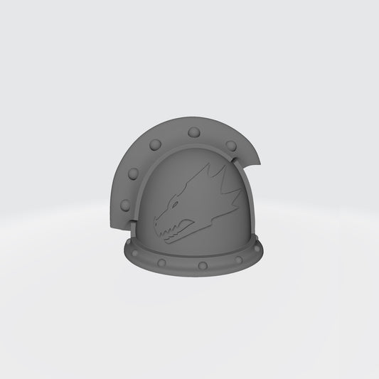 Salamanders Legion MKIII 3 Quarter Studded (with Rivets) Sword Breaker Shoulder Pad for McFarlane Toys Action Figures