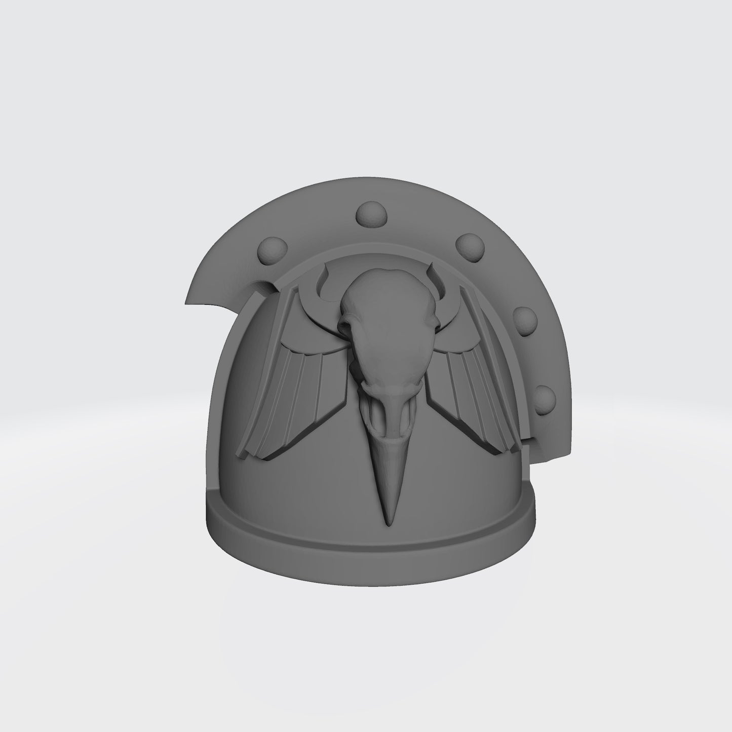 Raven Guard Shrike MK III 3 Quarter Studded Right Shoulder Pad with Raven Skull for McFarlane Toys Space Marine Action Figures