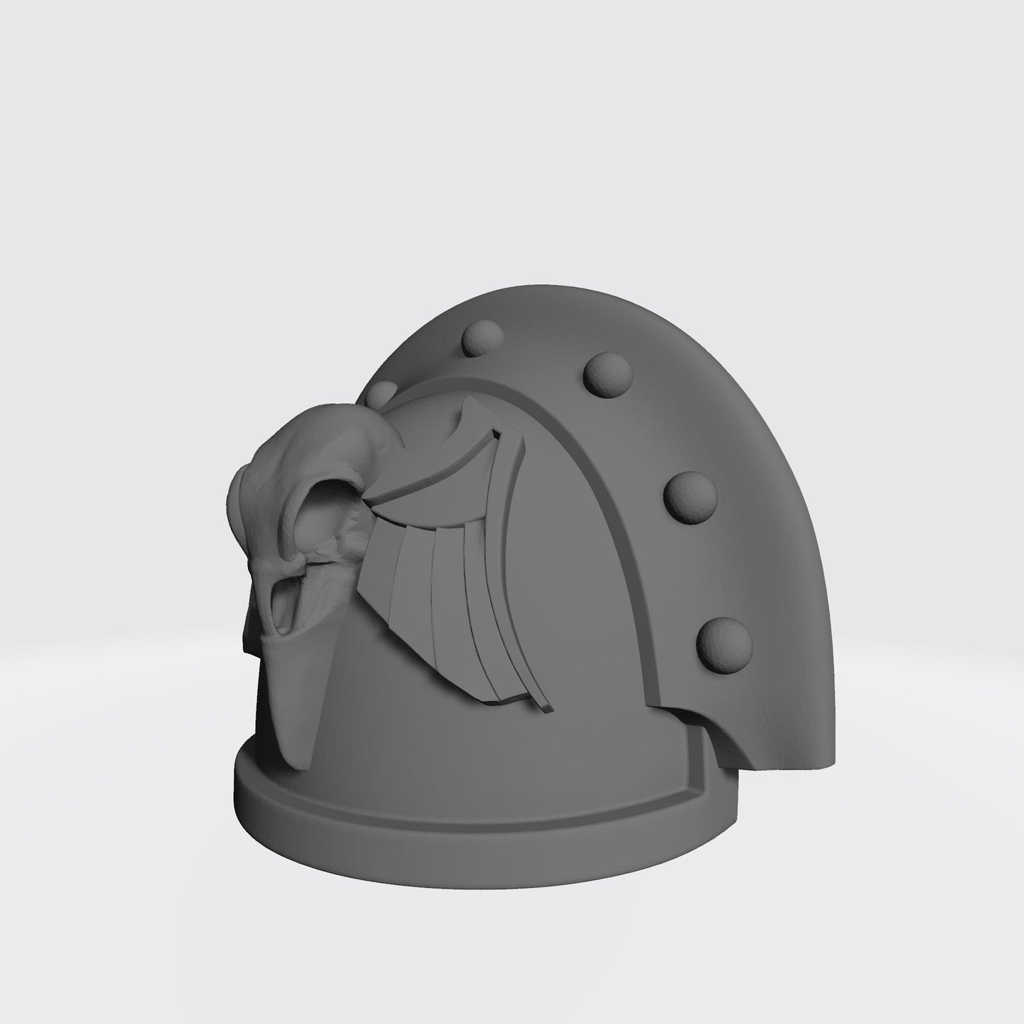 Raven Guard Shrike MK III 3 Quarter Studded Right Shoulder Pad with Raven Skull for McFarlane Toys Space Marine Action Figures
