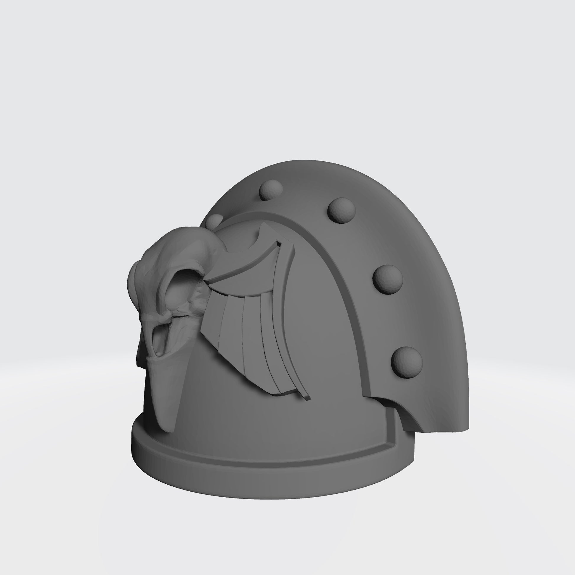 Raven Guard Shrike MK III 3 Quarter Studded Right Shoulder Pad with Raven Skull for McFarlane Toys Space Marine Action Figures
