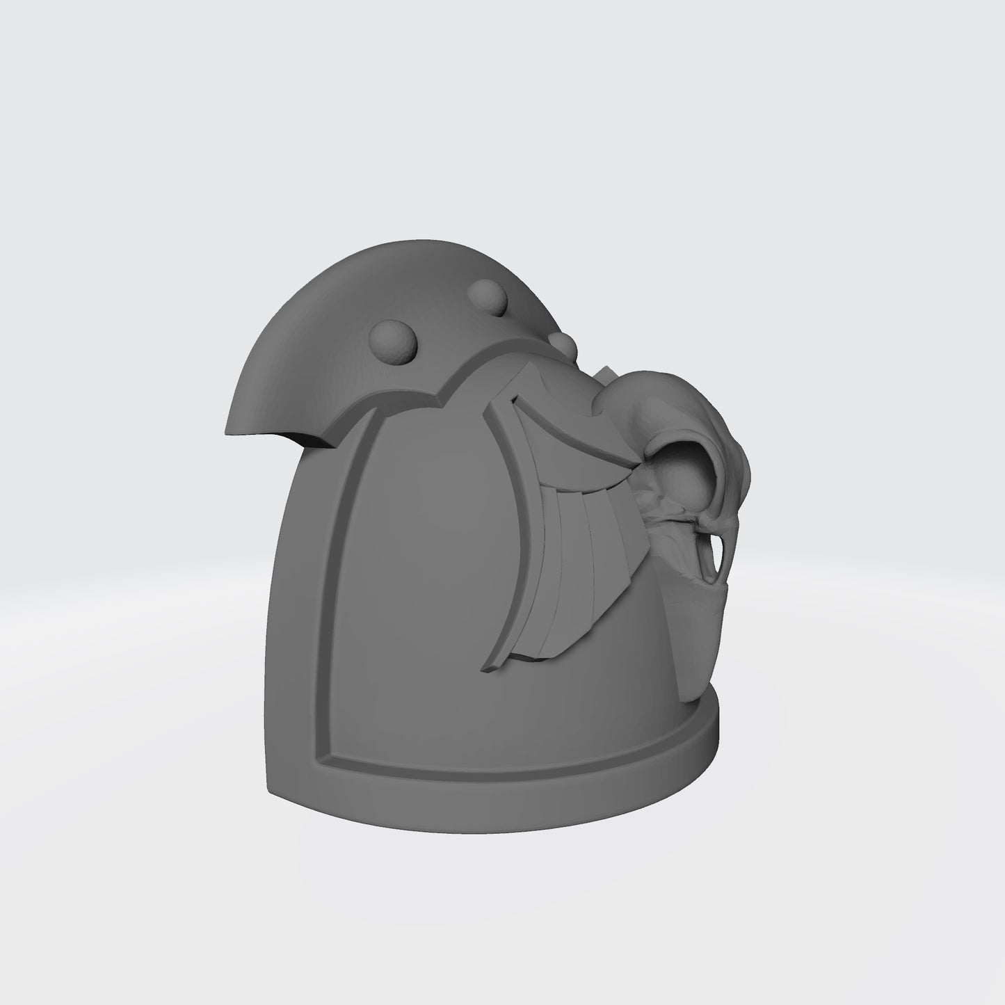 Raven Guard Shrike MK III 3 Quarter Studded Right Shoulder Pad with Raven Skull for McFarlane Toys Space Marine Action Figures