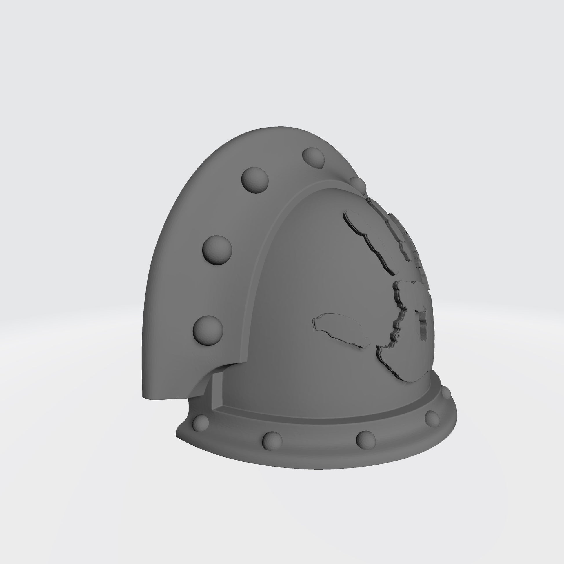 Soul Haunters Chapter MKIII Shoulder Pad Full Sword Breaker Studded, Double Rivets for McFarlane Toys Space Marine Action Figures