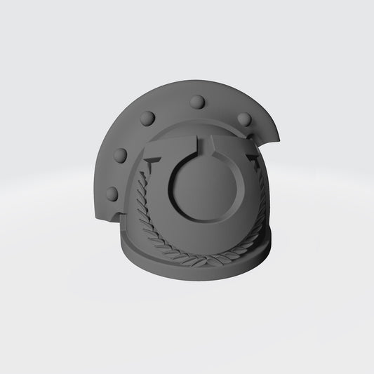Ultramarines MK III Shoulder Pad with Laurel Wreath 3 Quarter Studded Left Pauldron for McFarlane Toys Space Marines