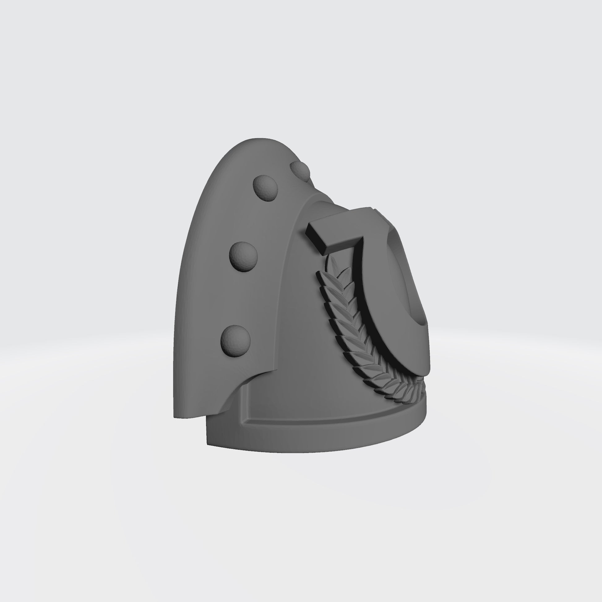 Ultramarines MK III Shoulder Pad with Laurel Wreath 3 Quarter Studded Left Pauldron for McFarlane Toys Space Marines