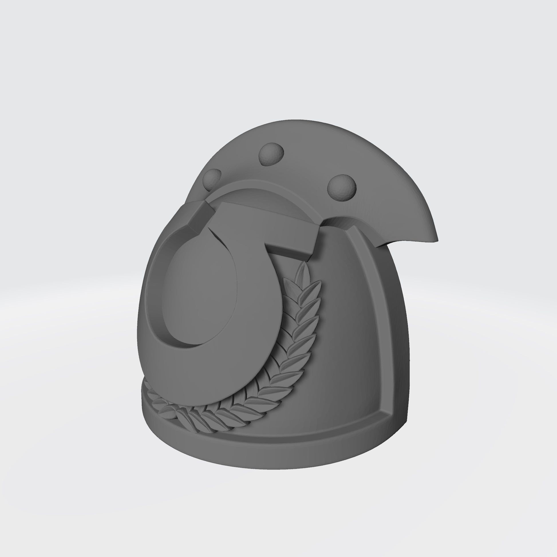Ultramarines MK III Shoulder Pad with Laurel Wreath 3 Quarter Studded Left Pauldron for McFarlane Toys Space Marines
