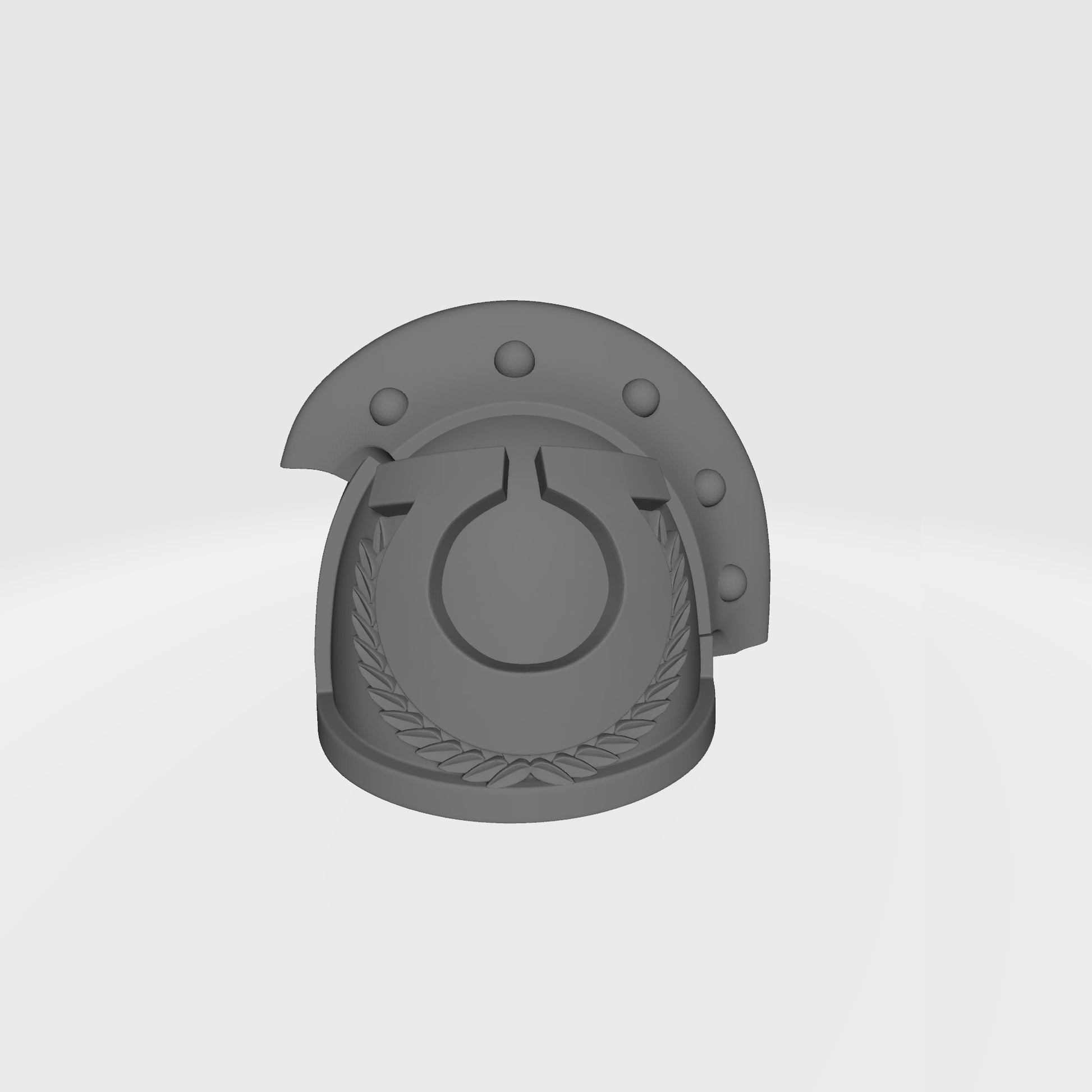 Ultramarines MKIII Shoulder Pad with Laurel Wreath 3 Quarter Studded Right Pauldron for McFarlane Toys Space Marines