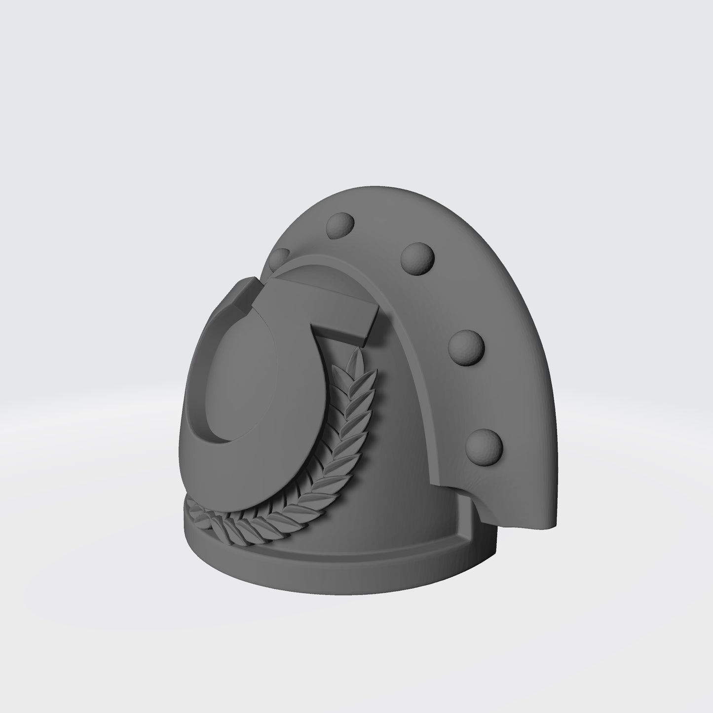 Ultramarines MKIII Shoulder Pad with Laurel Wreath 3 Quarter Studded Right Pauldron for McFarlane Toys Space Marines