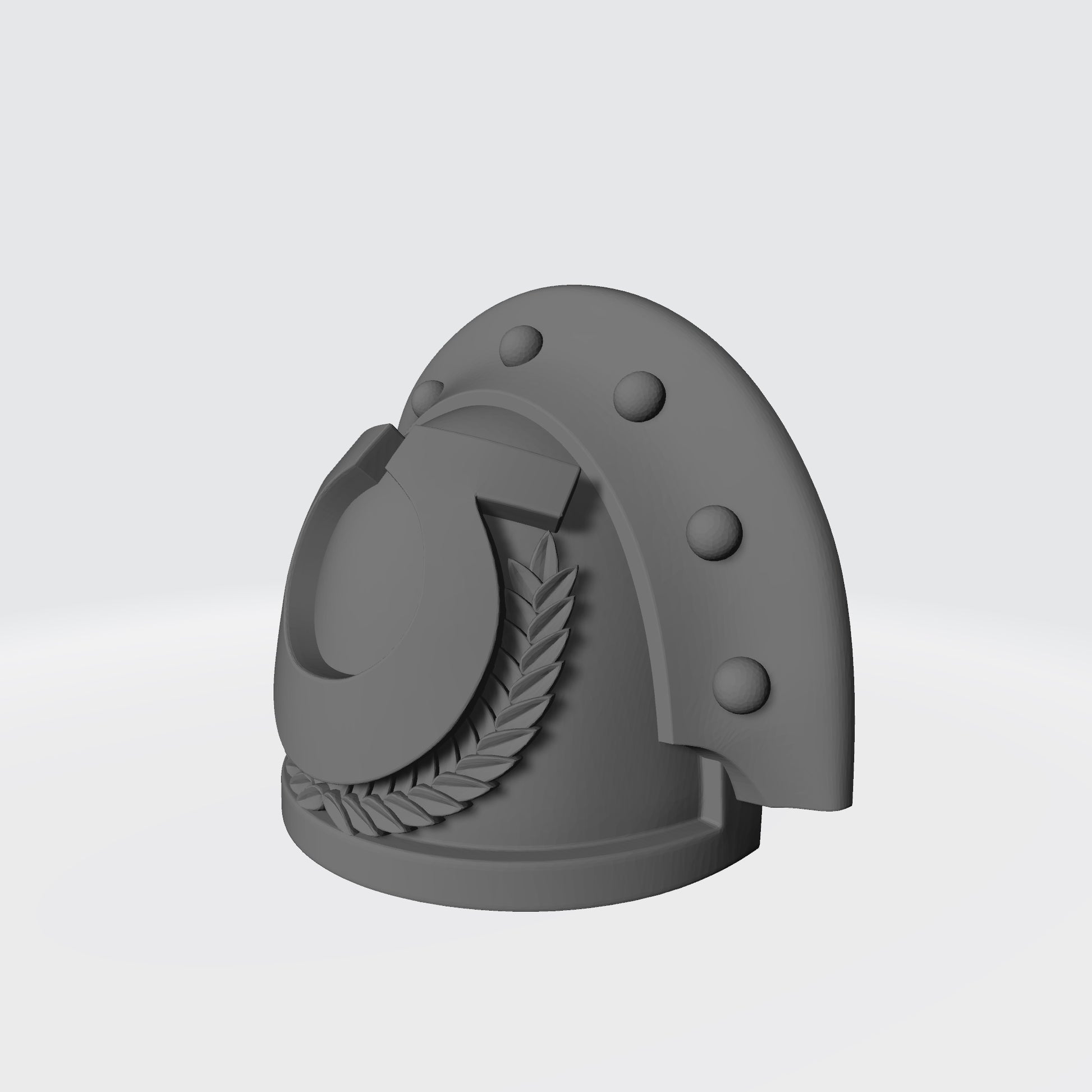 Ultramarines MKIII Shoulder Pad with Laurel Wreath 3 Quarter Studded Right Pauldron for McFarlane Toys Space Marines