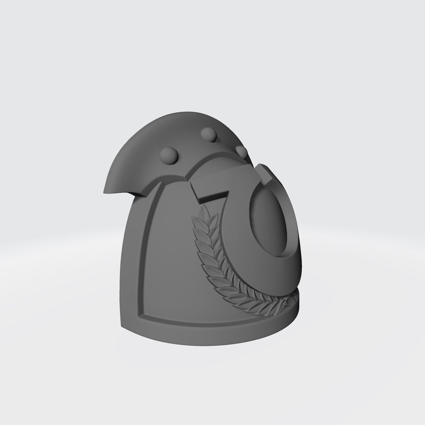 Ultramarines MKIII Shoulder Pad with Laurel Wreath 3 Quarter Studded Right Pauldron for McFarlane Toys Space Marines