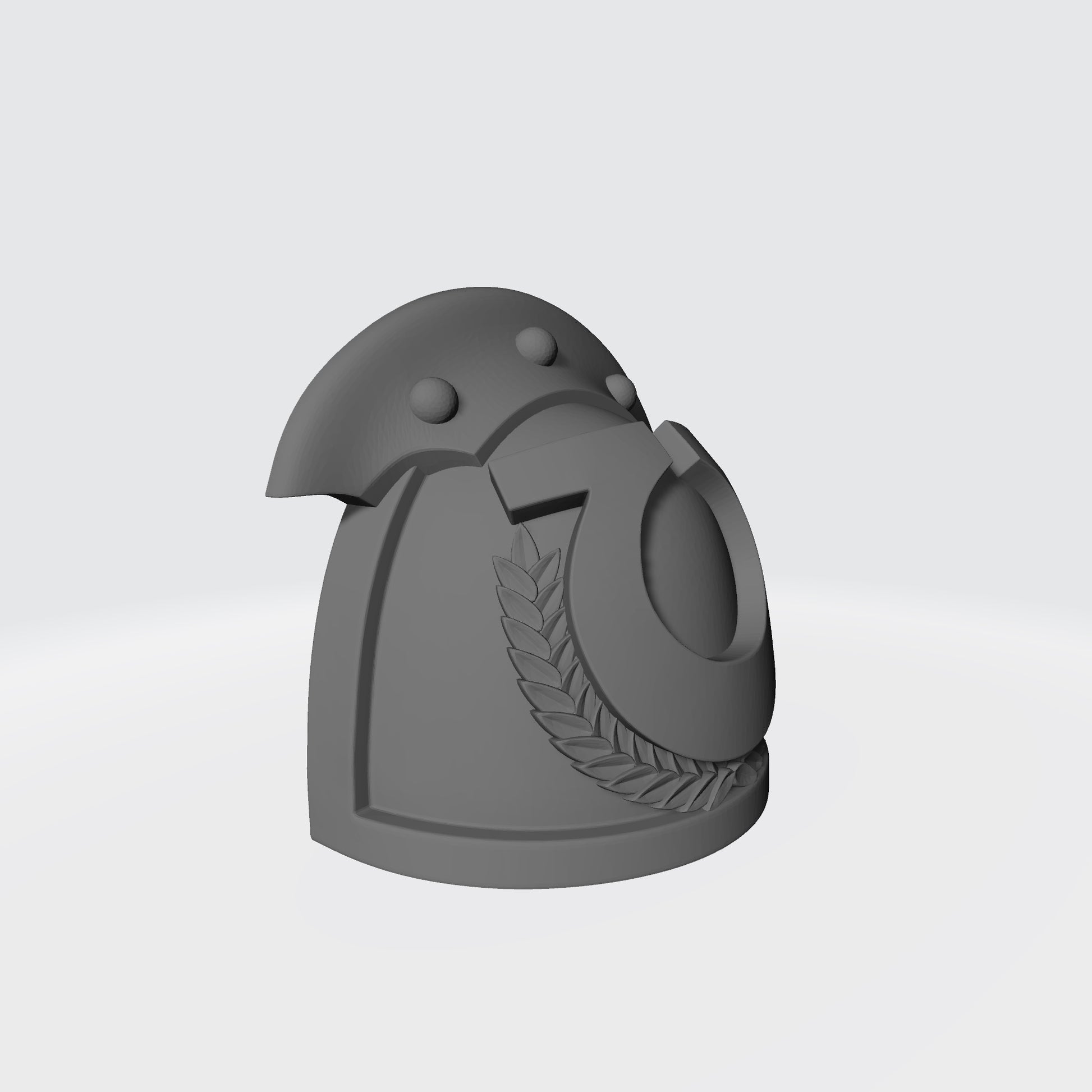 Ultramarines MKIII Shoulder Pad with Laurel Wreath 3 Quarter Studded Right Pauldron for McFarlane Toys Space Marines