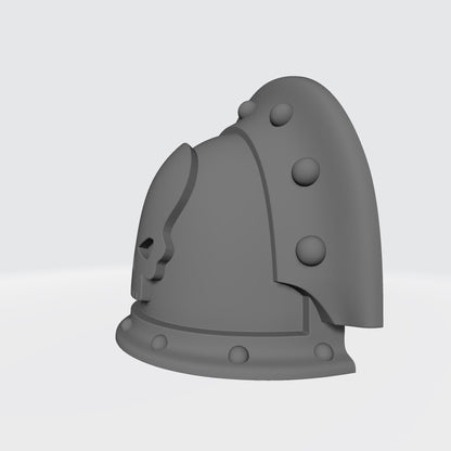 Space Marine Mortifactors Chapter MKIII Full Sword Breaker Studded with Double Rivets Shoulder Pad for McFarlane Toys Action Figures