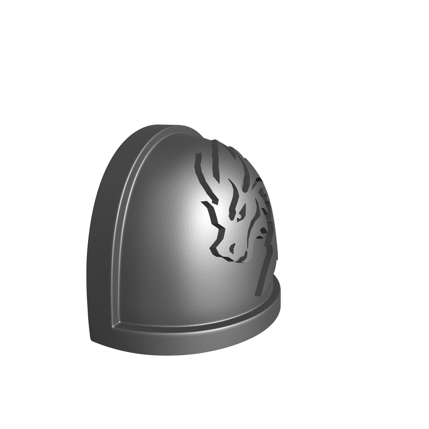Black Dragons Chapter MKIV Shoulder Pad Ver B for McFarlane Toys Grimdark Marine Action Figures Custom Parts