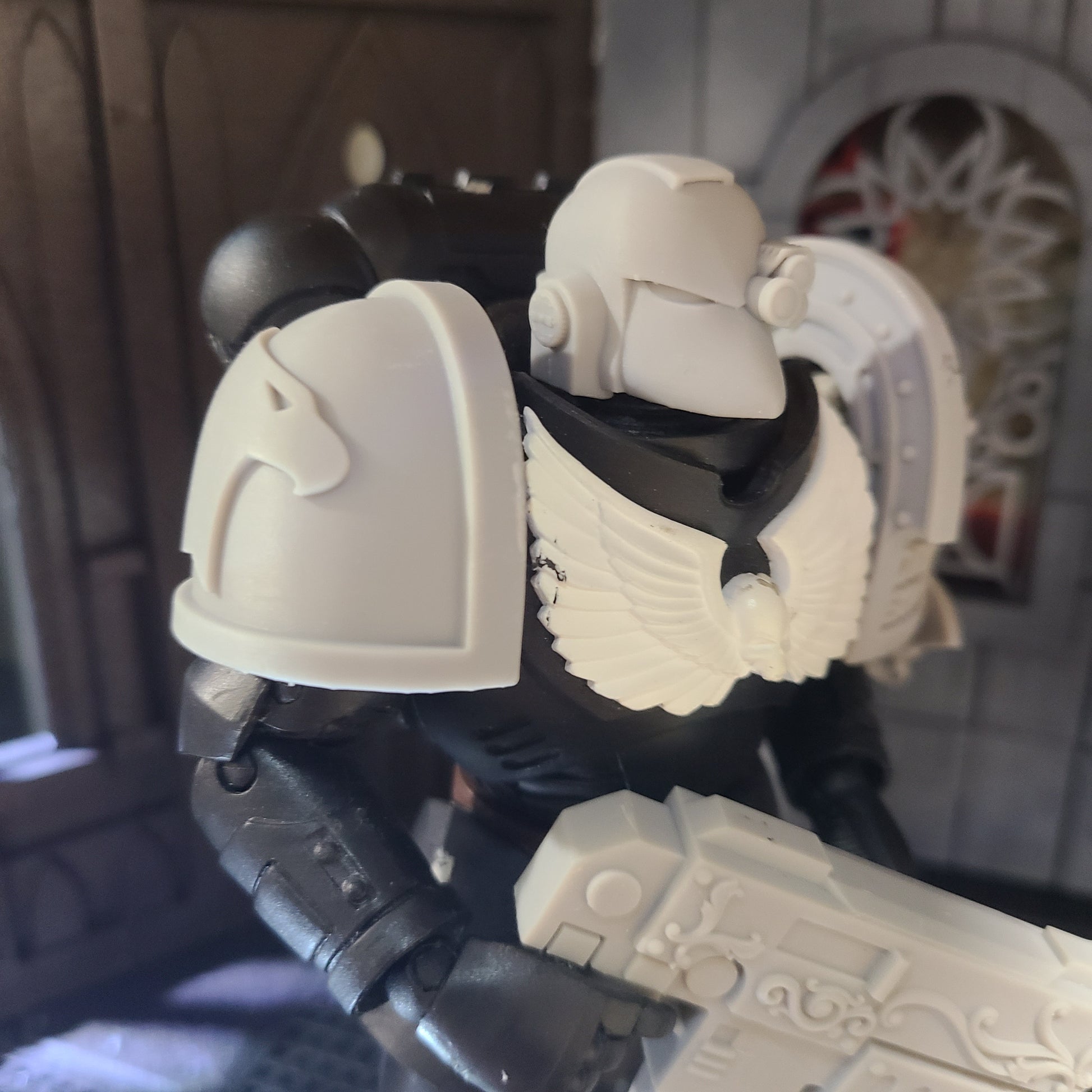 Raptors Chapter Shoulder Pad MKIV Right Ver. 01 for McFarlane Toys Loyalist Marine Action Figures Custom Pauldron