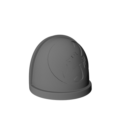 Red Scorpions Chapter MK IV Shoulder Pad for McFarlane Toys Loyalist Marine Action Figures Custom 1:12th Scale Pauldron