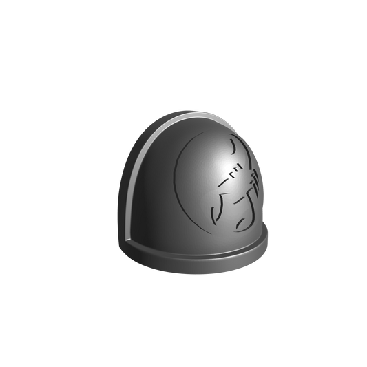 Red Scorpions Chapter MK IV Shoulder Pad for McFarlane Toys Loyalist Marine Action Figures Custom 1:12th Scale Pauldron